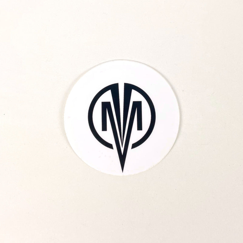 STICKER ROUND LARGE ICON LOGO WHITE/BLACK-Stickers-Brand Gear – MARKSMAN  QUIVERS